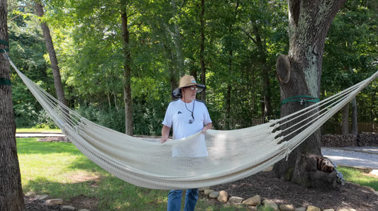 mayan hammock between two trees