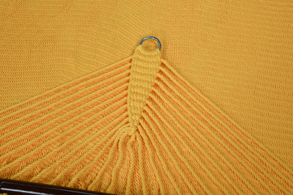 Jumbo Caribbean Hammock Yellow and Wood Arc Hammock Stand
