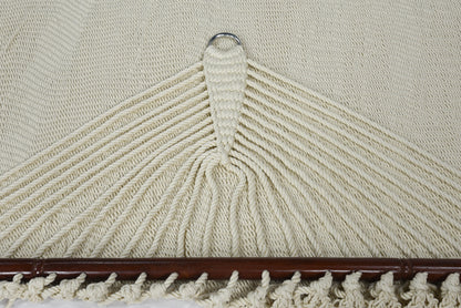 Jumbo Caribbean Hammock Cream and Wood Arc Hammock Stand