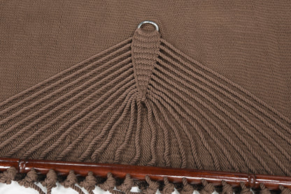 Jumbo Caribbean Hammock Mocha and Wood Arc Hammock Stand