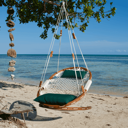 Outdoor hanging chair with footrest sale