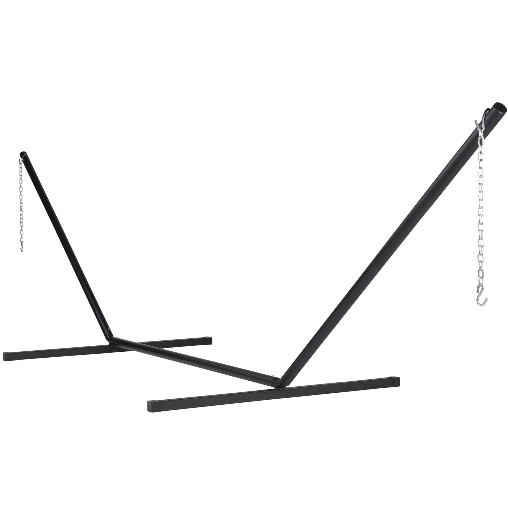 black metal hammock stand