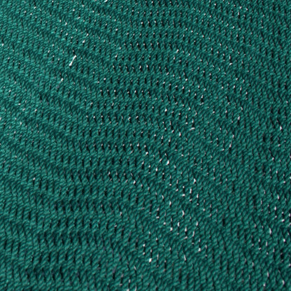 Close-up of the micro-weave polyester bed of the Green Double Caribbean Hammock
