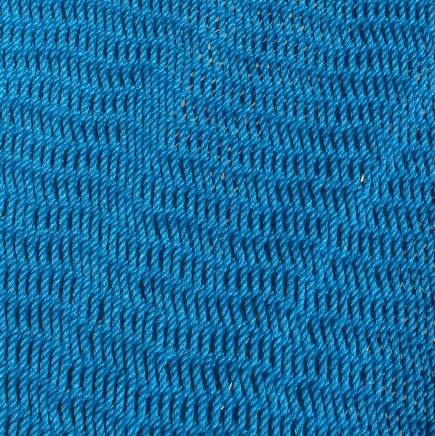 Close-up of the micro-weave polyester bed of the Light Blue Double Caribbean Hammock