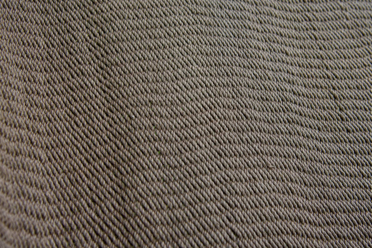 Close-up of the micro-weave polyester bed of the Mocha Double Caribbean Hammock