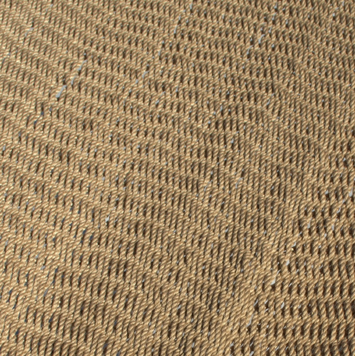 Close-up of the micro-weave polyester bed of the Tan Double Caribbean Hammock