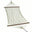 Island Escape hammock in cream, hand-woven open-weave polyester rope with hardwood spreader bars, on a white background