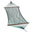 Island Escape hammock in green, hand-woven open-weave polyester rope with hardwood spreader bars, on a white background