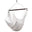 Island Haven hammock chair in white, hand-woven poly cord with a dark hardwood spreader bar and tasseled ends, on a white background