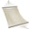 Island Oasis hammock in cream, hand-woven polyester micro-weave with dark hardwood spreader bars, on a white background