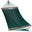 Island Oasis hammock in green, hand-woven polyester micro-weave with hardwood spreader bars, on a white background