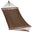 Island Oasis hammock in mocha, hand-woven polyester micro-weave with hardwood spreader bars, on a white background