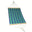 Island Tranquility hammock in green and blue stripe, quilted polyester bed with wood spreader bars, on a white background