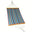Island Tranquility hammock in multi, quilted polyester bed with wood spreader bars, on a white background