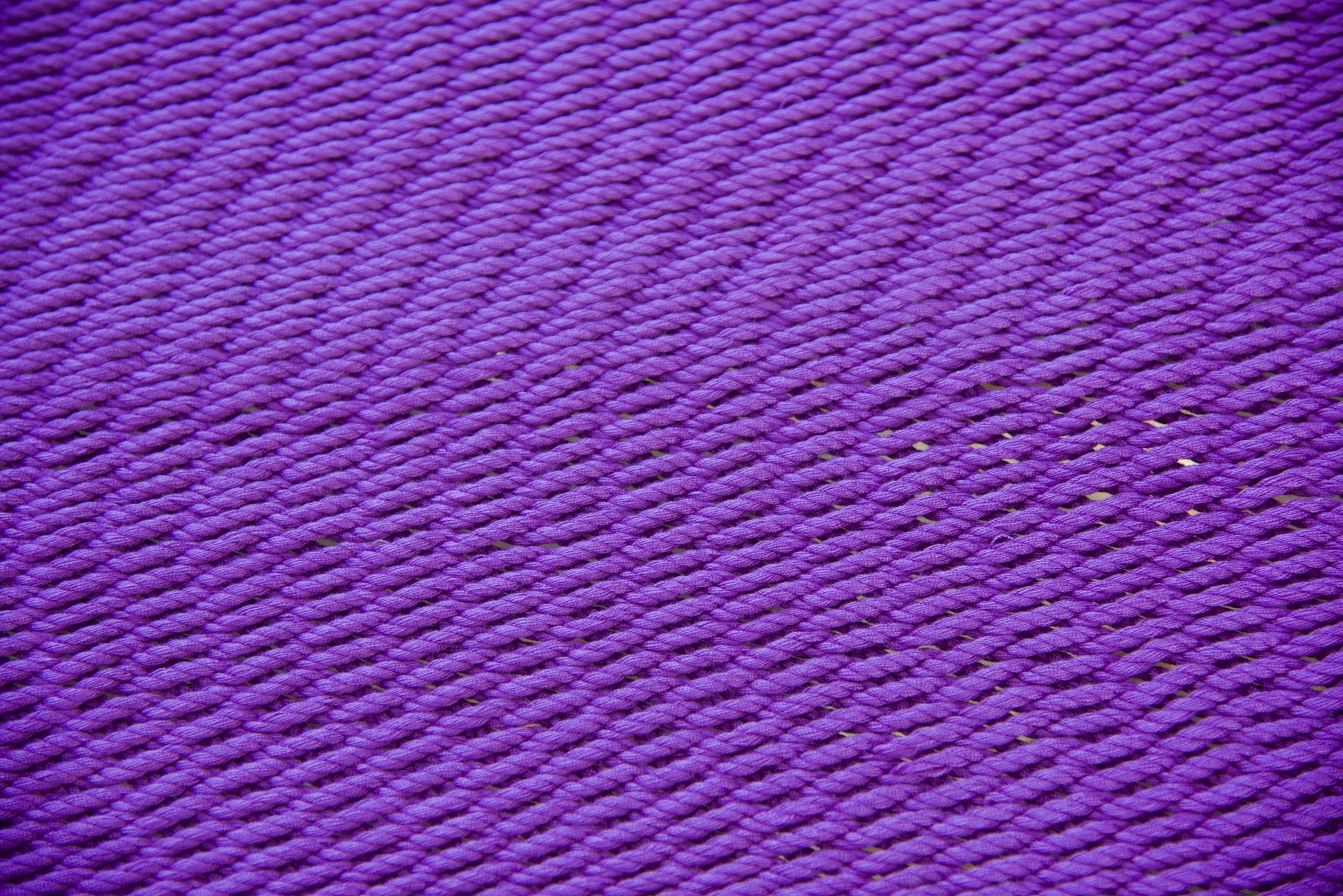 Close-up of the micro-weave polyester bed of the Purple Jumbo Caribbean Hammock