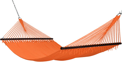 Jumbo Caribbean Hammock Orange and Wood Arc Hammock Stand