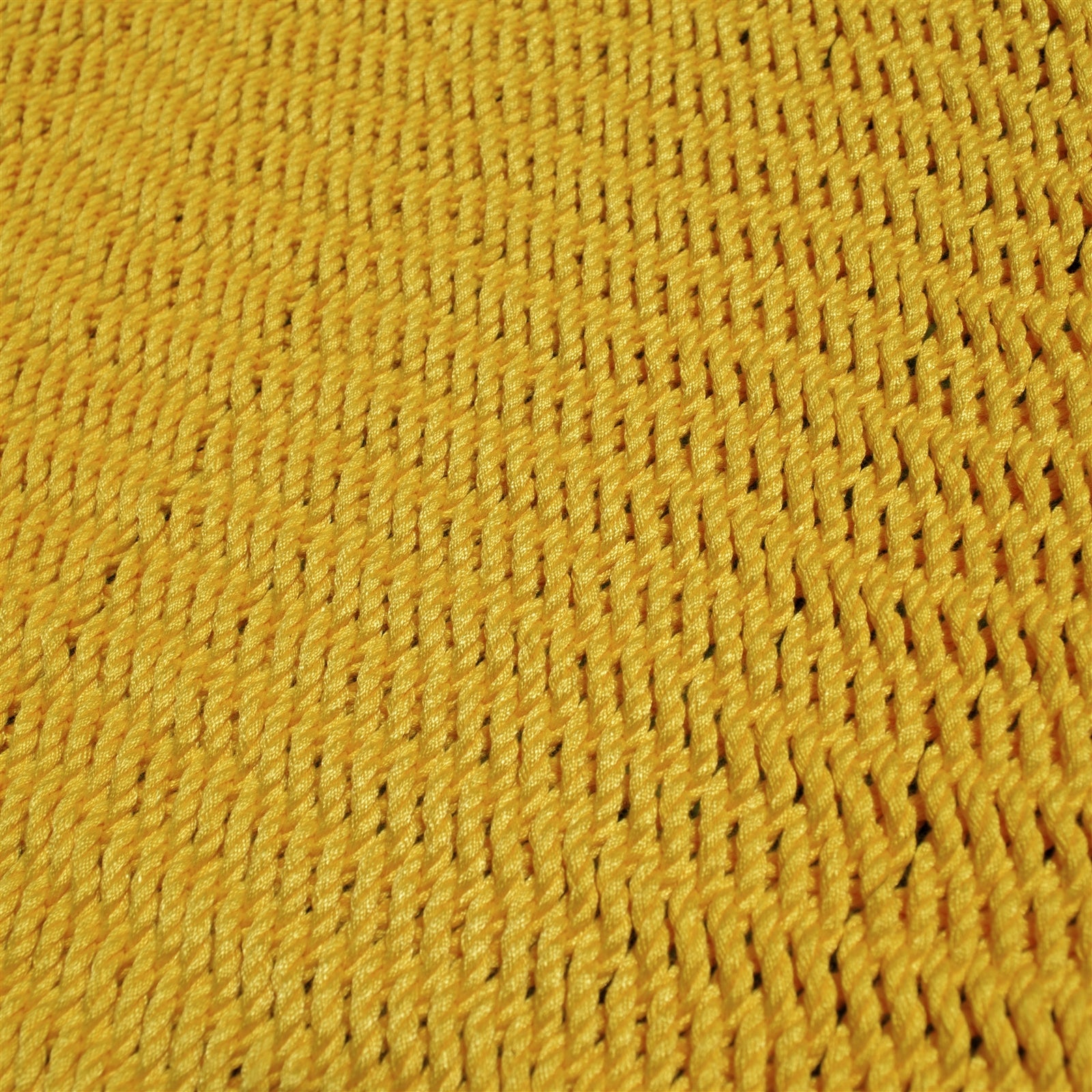 Close-up of the micro-weave polyester bed of the Yellow Double Caribbean Hammock