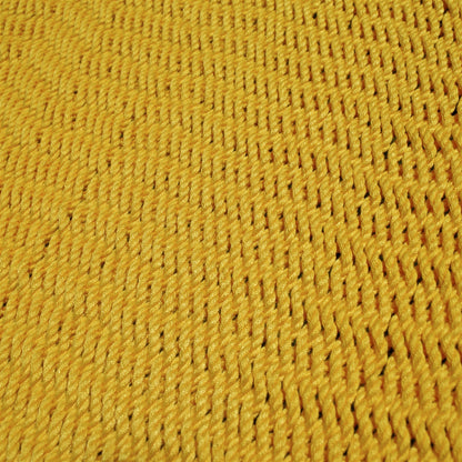 Close-up of the micro-weave polyester bed of the Yellow Double Caribbean Hammock